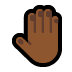 🤚🏾 raised back of hand: medium-dark skin tone display on Windows